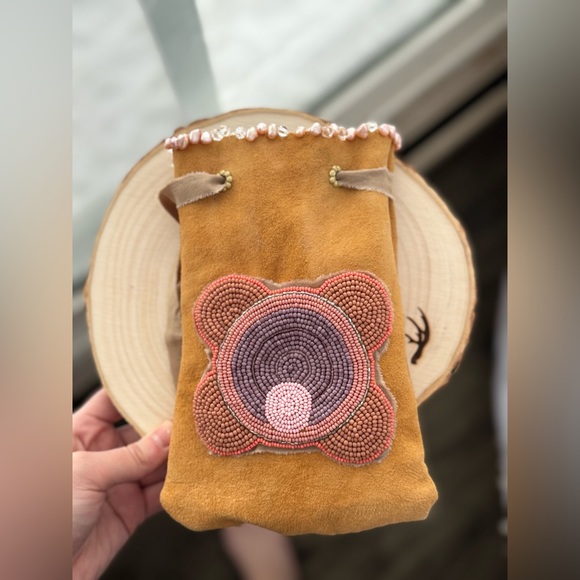 HANDMADE Smoked Animal Hide TAROT Bag - Picture 4 of 5
